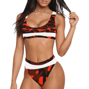 Camouflage Collection Sport Top & High-Waisted Bikini Swimsuit (Model S07)