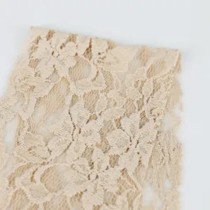 Cotton / Nylon Floral Lace - Latte