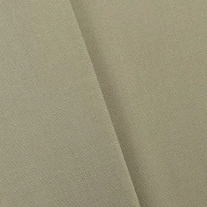 1 1/4 YD PC-Beige Tropical Wool Blend Semi-Opaque Basketweave Shirting Fabric