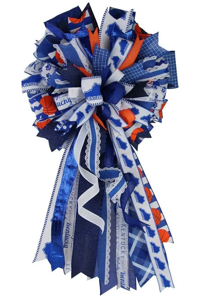 1.5" Plaid Ribbon: Royal Blue and White (10 Yard)