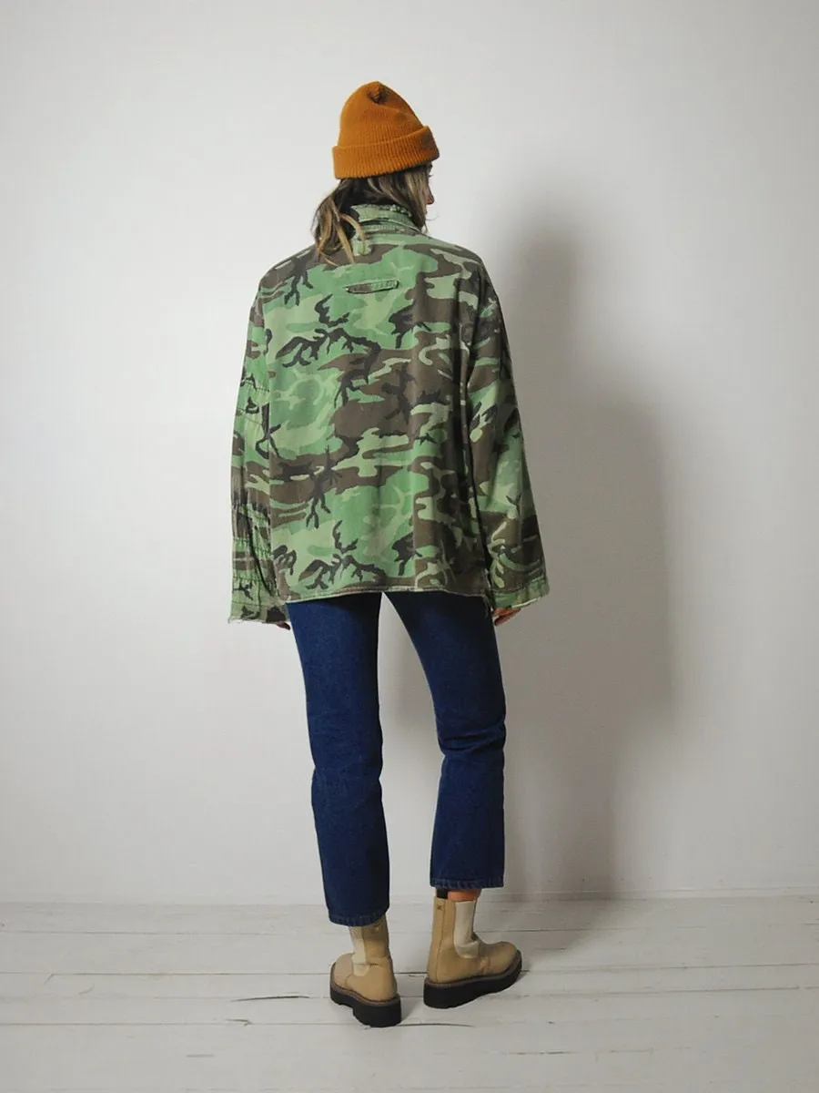 1980's Distressed Camouflage Jacket