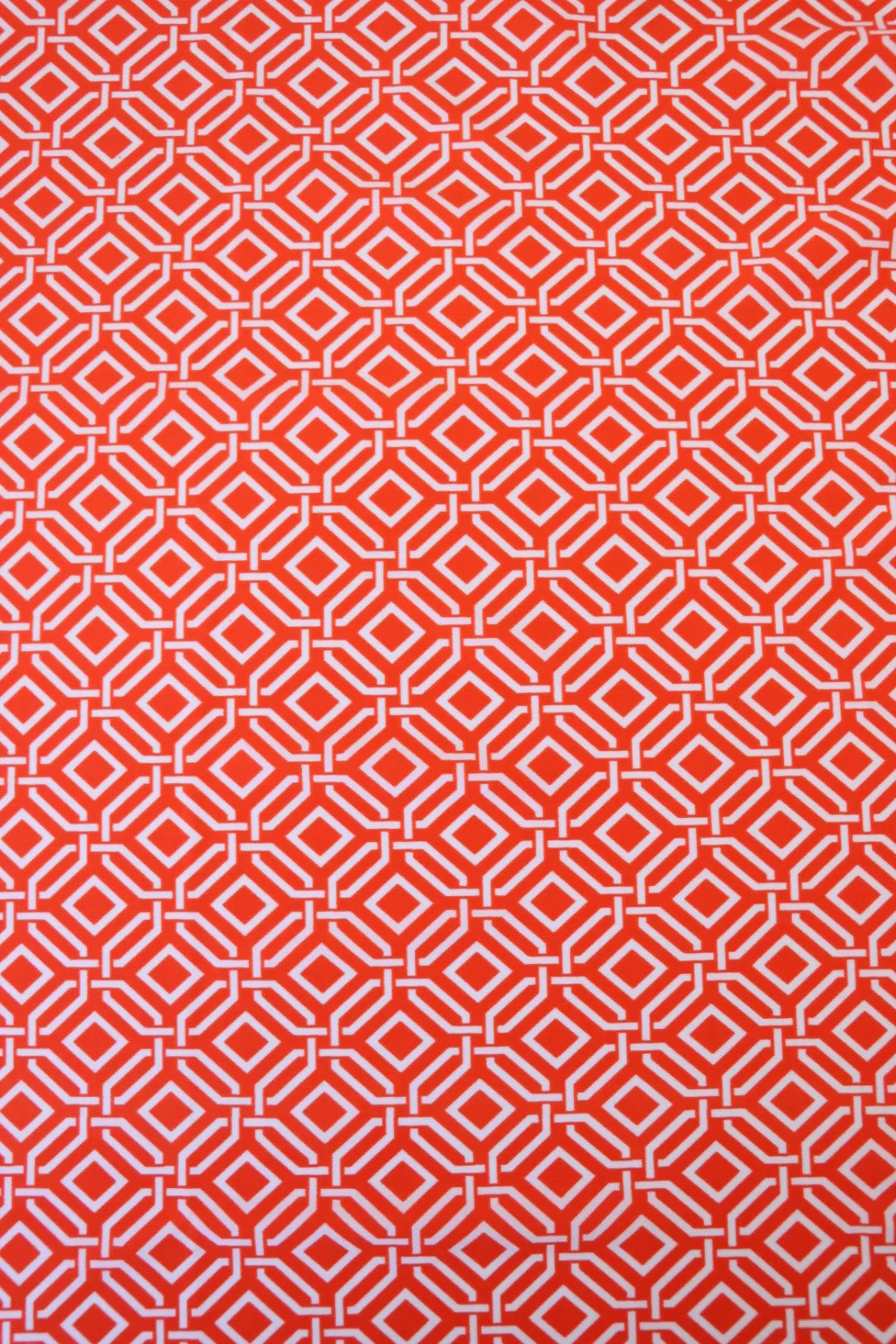 1YD PRECUT; Intertwined on Orange Nylon Spandex Tricot | Designer Deadstock