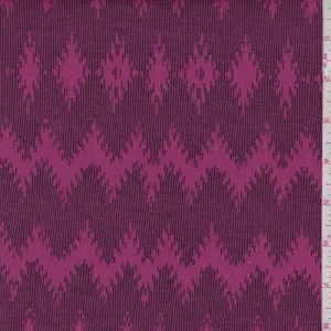 2 1/2 YD PC-Magenta Diamond Chevron Jacquard Double Knit Fabric