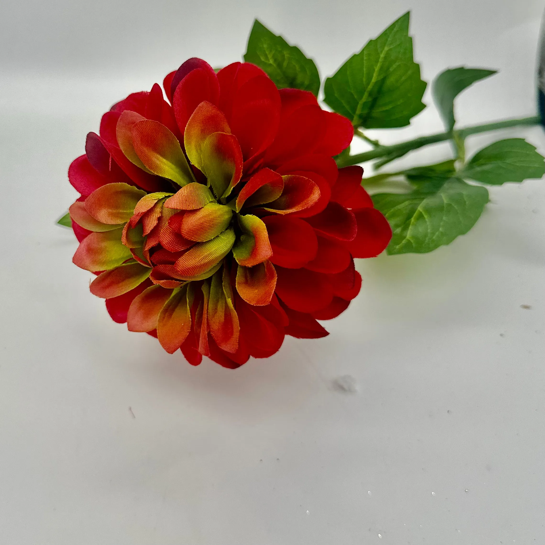 22" Crimson Dahlia Stem