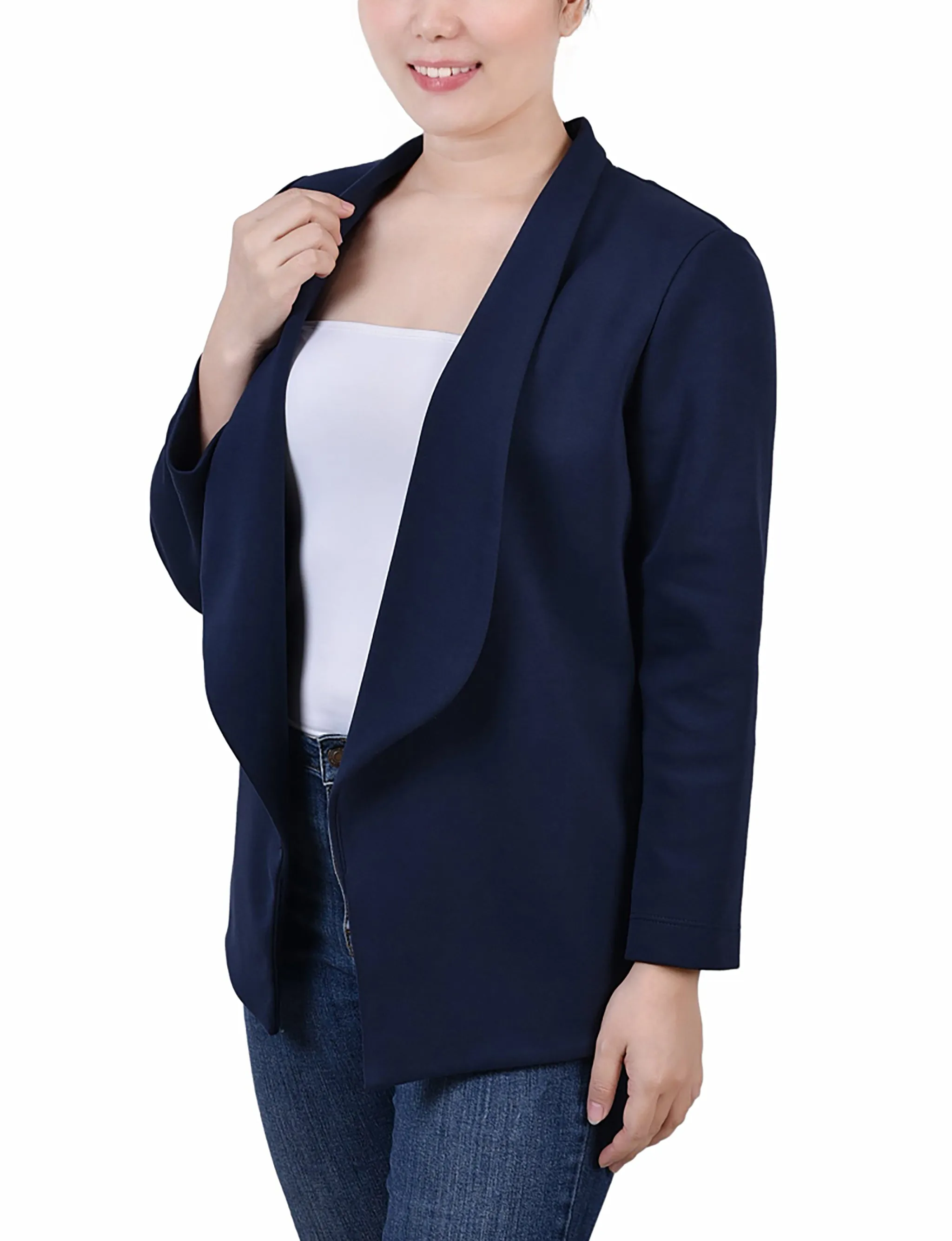 3/4 Sleeve Ponte Jacket