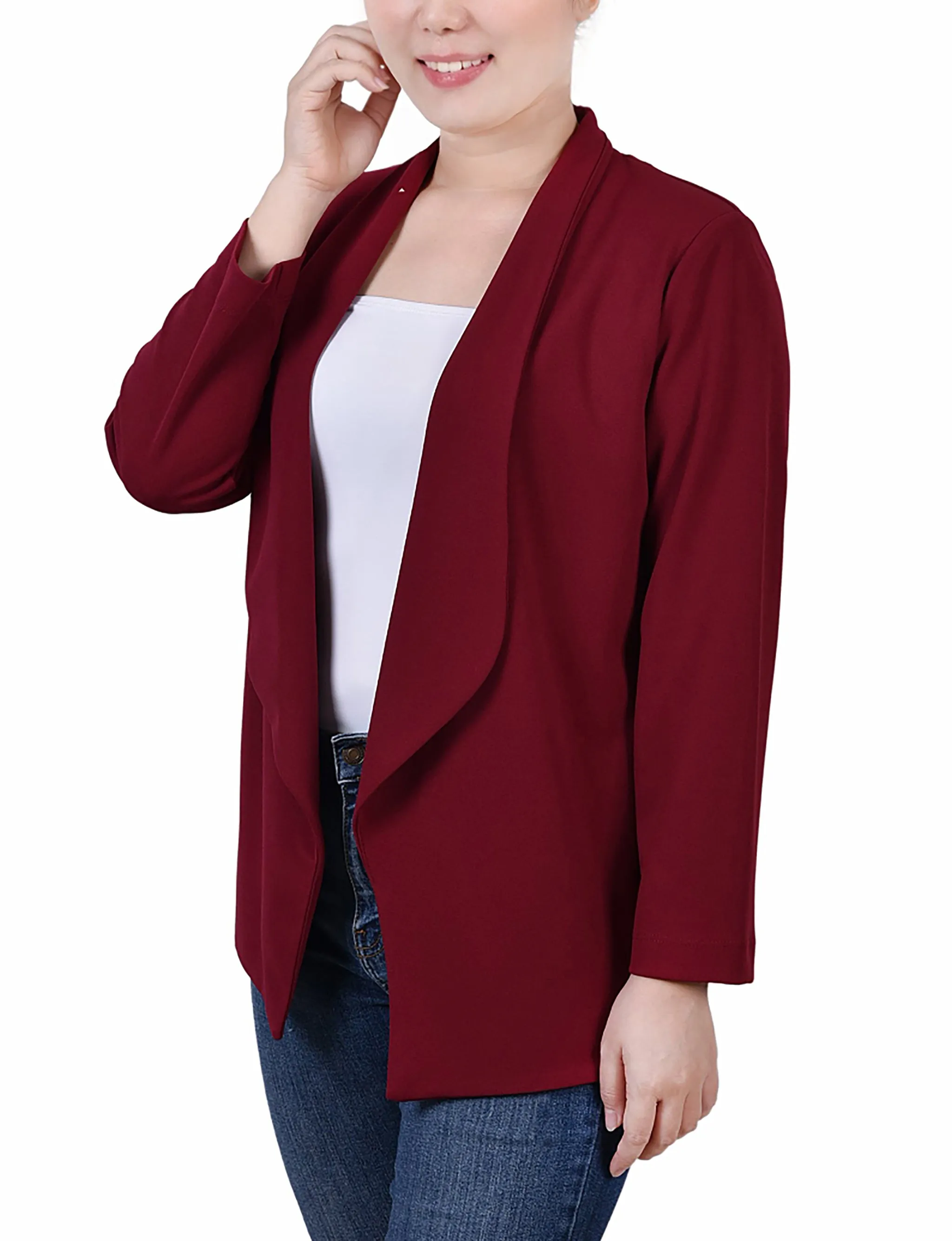 3/4 Sleeve Ponte Jacket