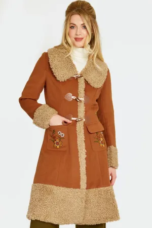 70's Caramel Wool Blend Coat by Voodoo Vixen