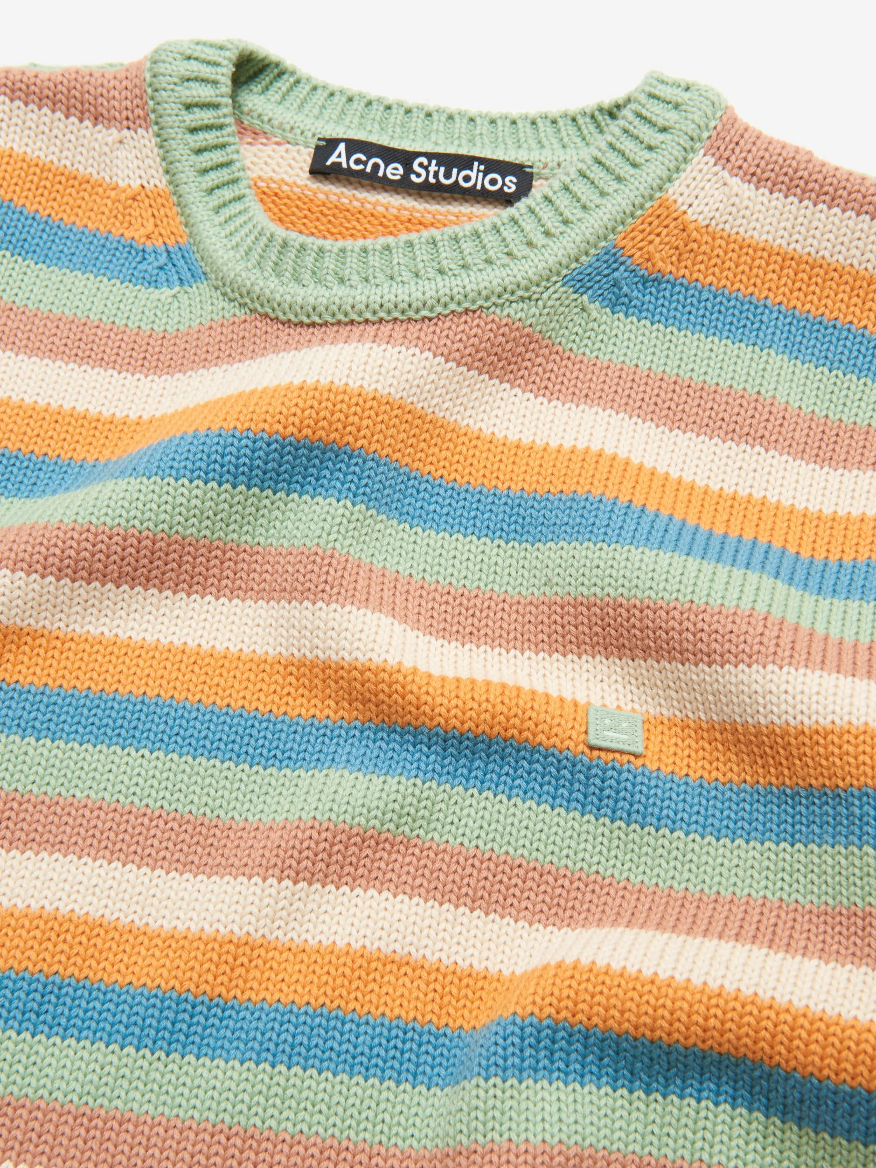 Acne Studios Kids Striped Knitted Jumper in Multicolour