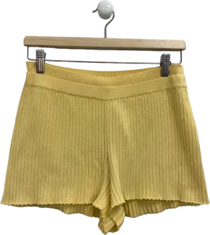 Adanola Yellow Knit Shorts UK M