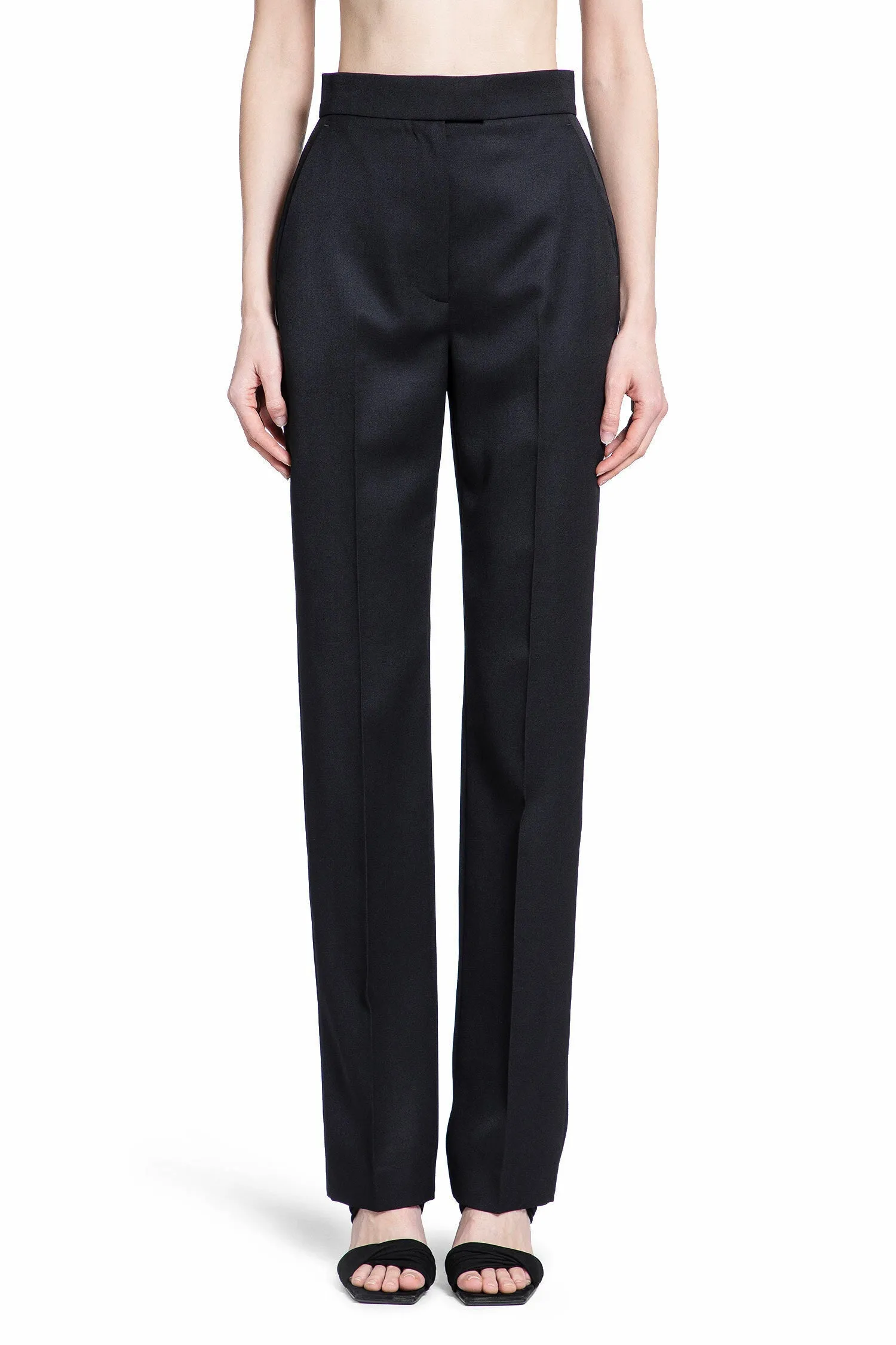 ALEXANDER MCQUEEN WOMAN BLACK TROUSERS