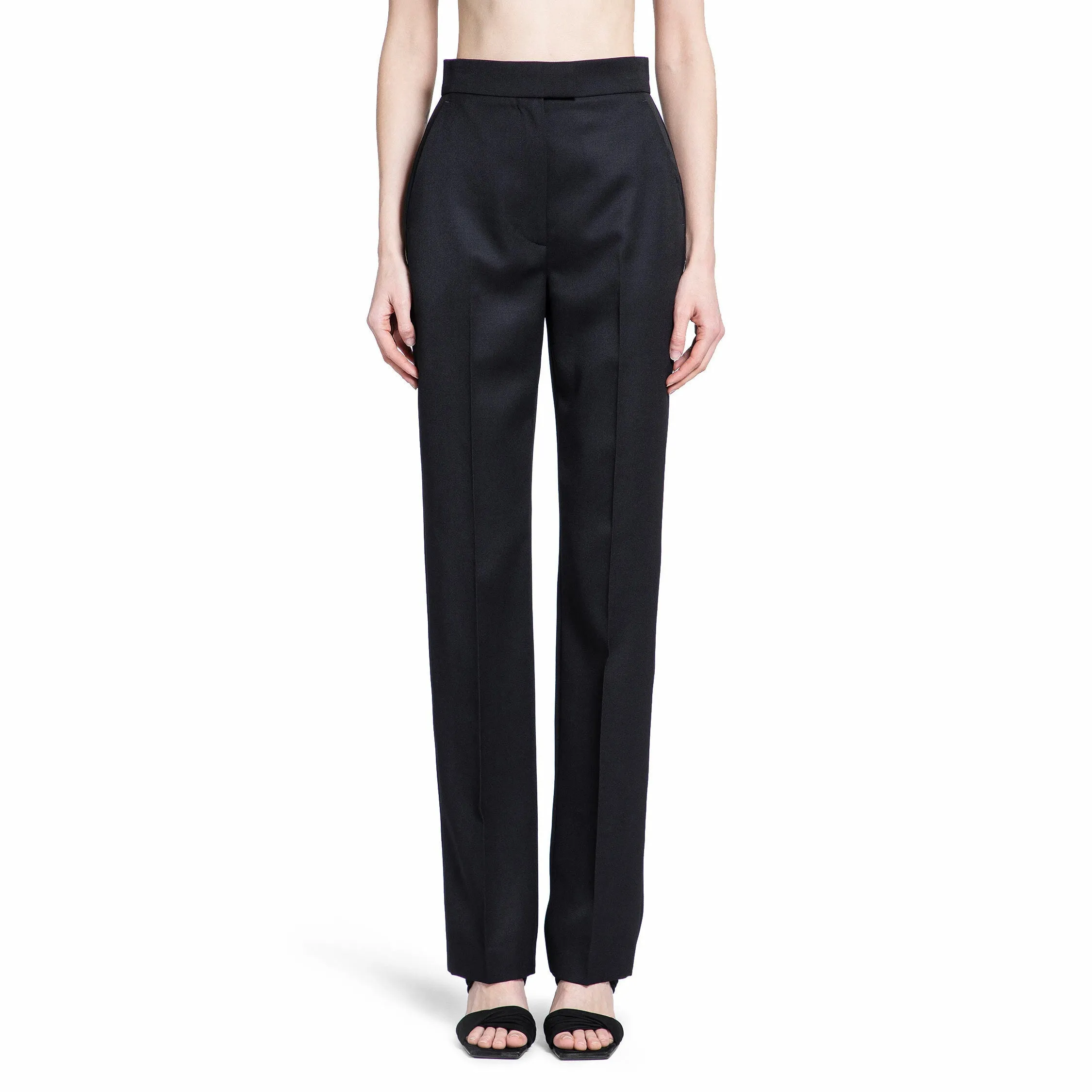 ALEXANDER MCQUEEN WOMAN BLACK TROUSERS