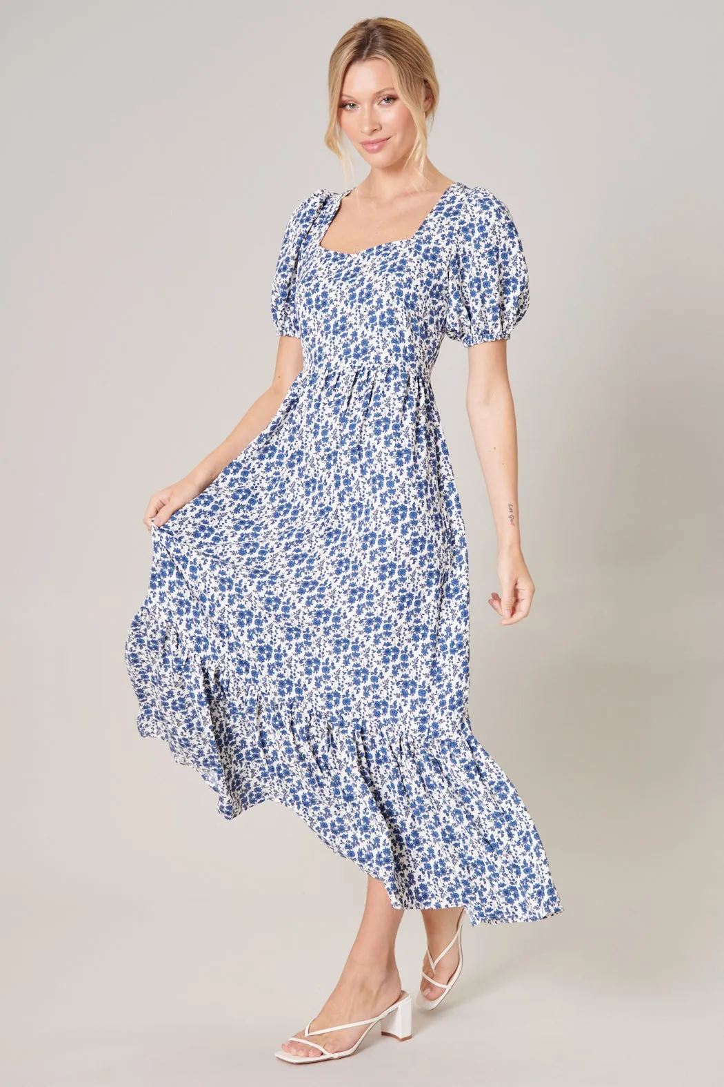 Alice Floral Sweetheart Maxi Dress