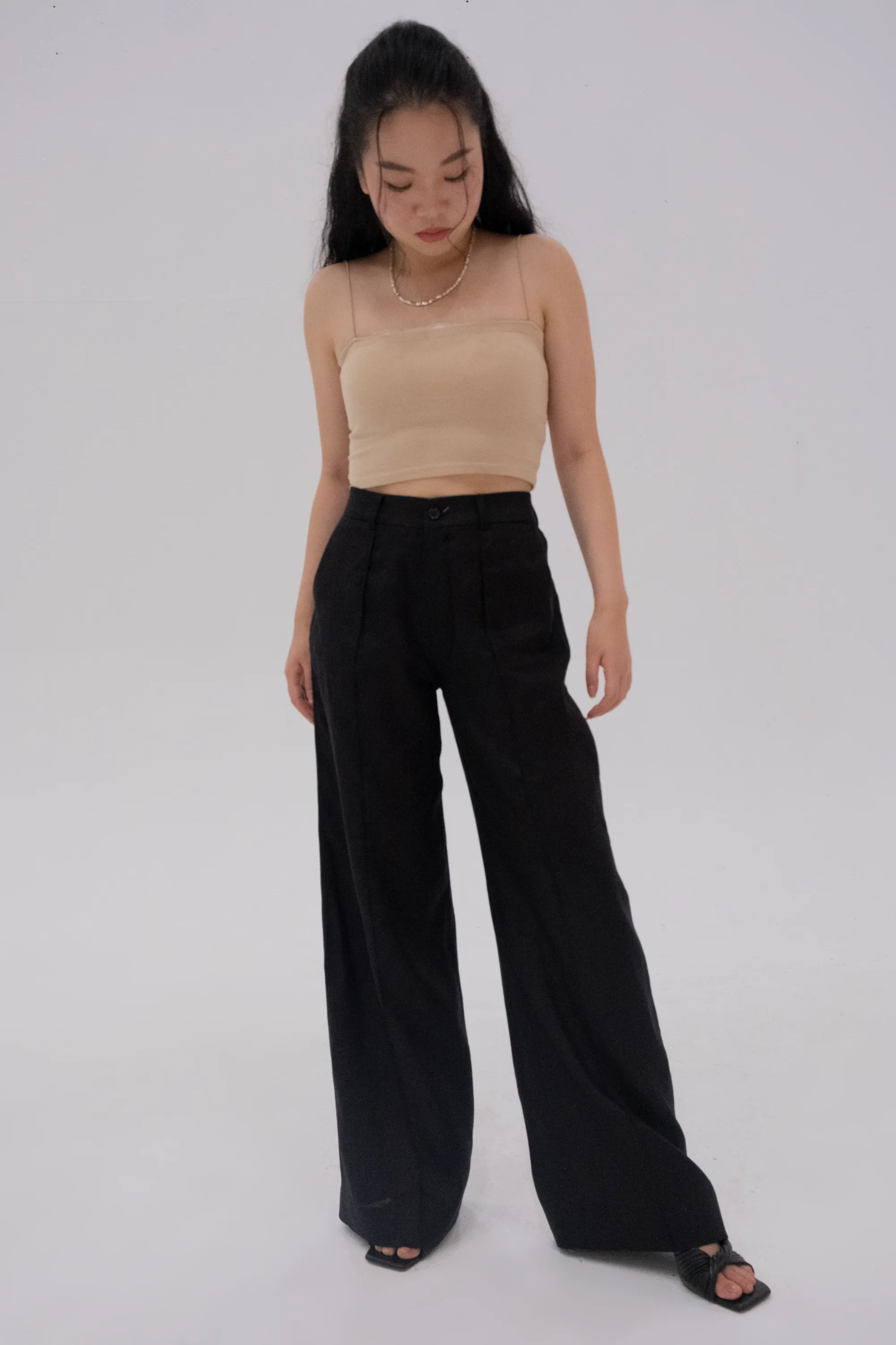 All Bodies 100% Linen High-Waisted Pants