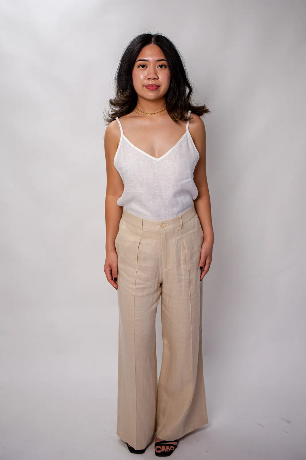 All Bodies 100% Linen High-Waisted Pants