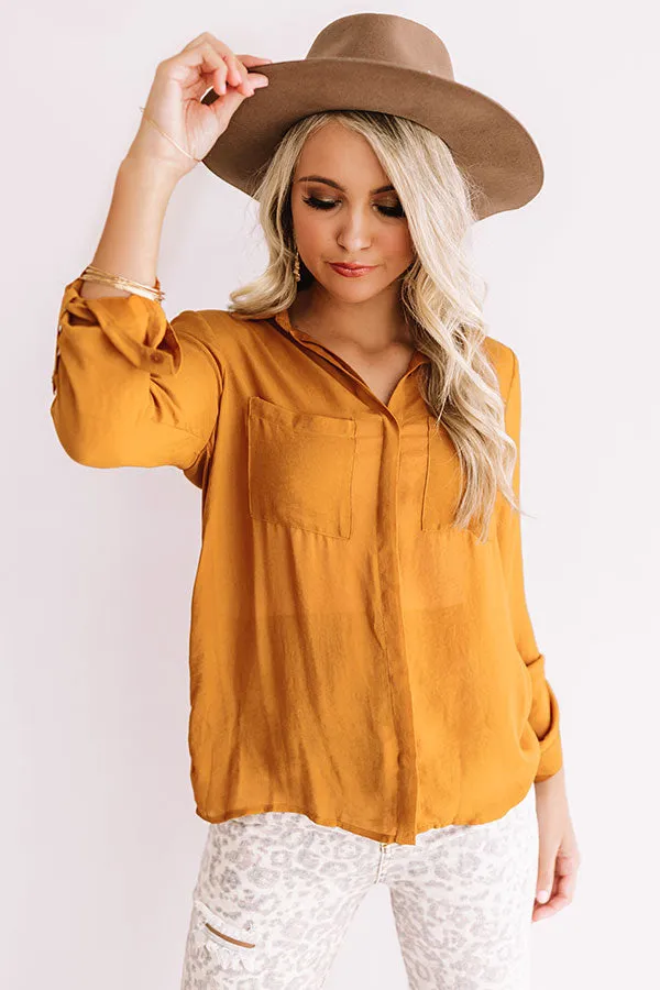 All Business Shift Top in Pumpkin Spice