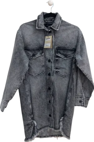 AllSaints Grey Denim Shirt Dress UK Small