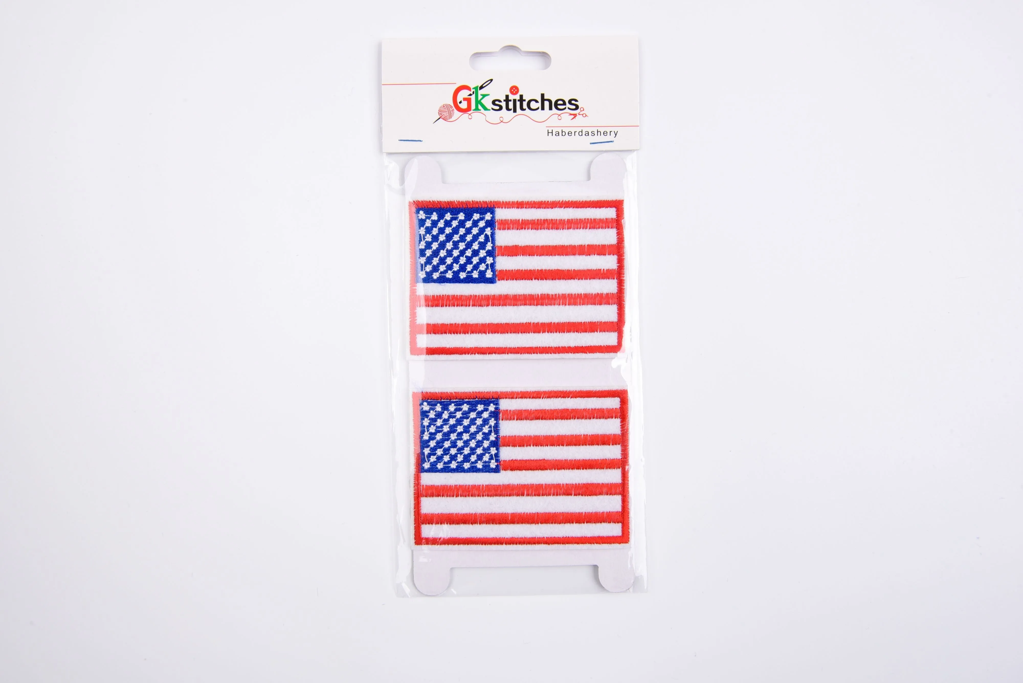 American Flag Patch - United States of America Patch   (2 Pieces Pack) Iron on , Sew on,   Embroidered patches. - GK- 49