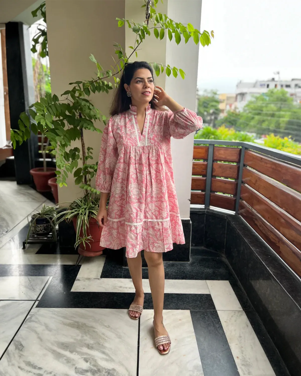 Anshu Dress | Pink Blossom