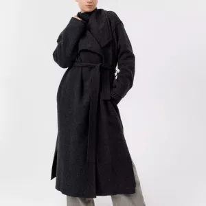 Anthracite Wool Wrap Coat (Only L Left)