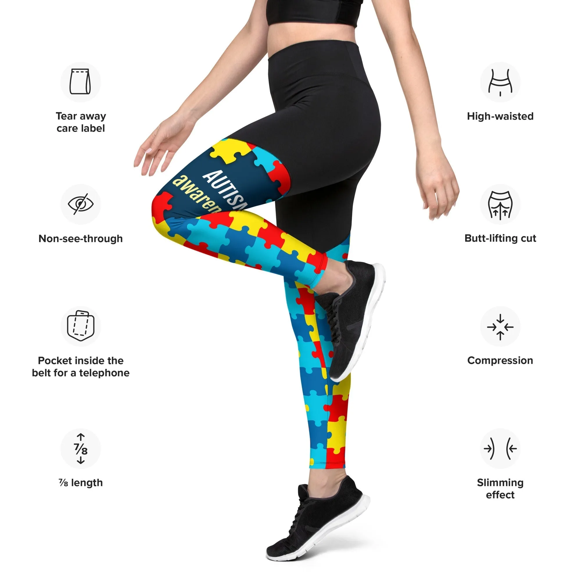 Autism Awareness Compression Leggings