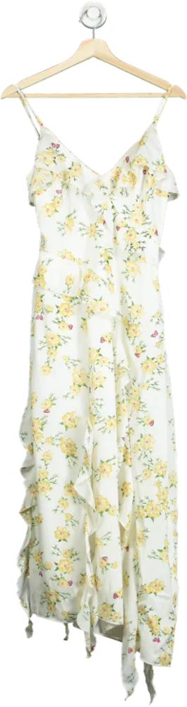 AX Paris White Floral Maxi Dress UK 8