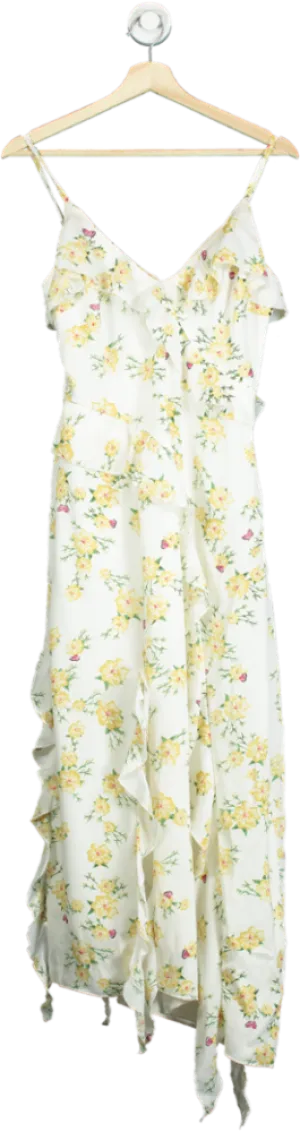 AX Paris White Floral Maxi Dress UK 8