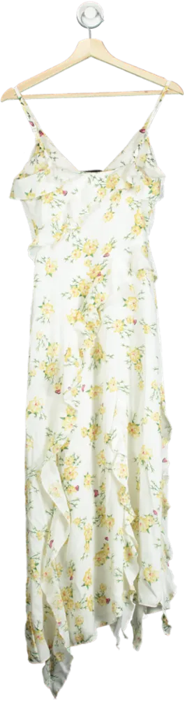 AX Paris White Floral Maxi Dress UK 8