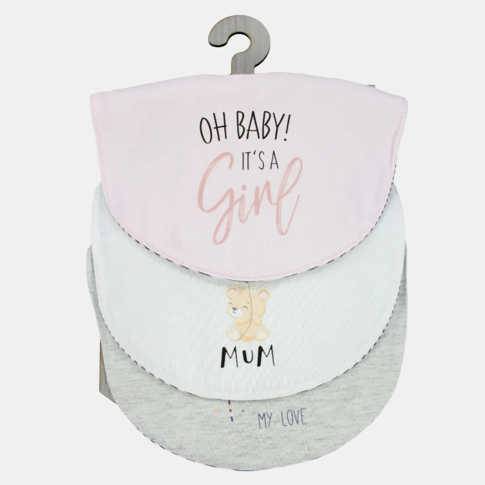 Baby Girls' Bib (Pack Of 3)