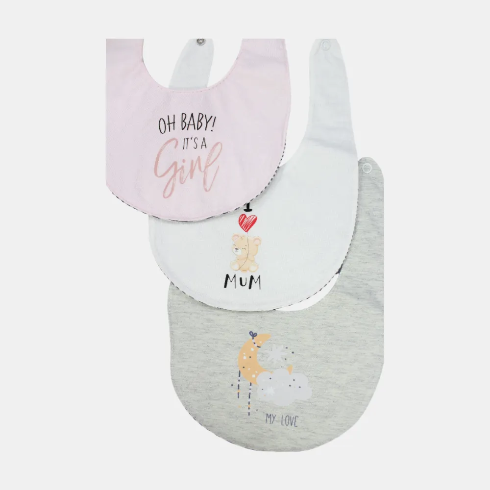 Baby Girls' Bib (Pack Of 3)