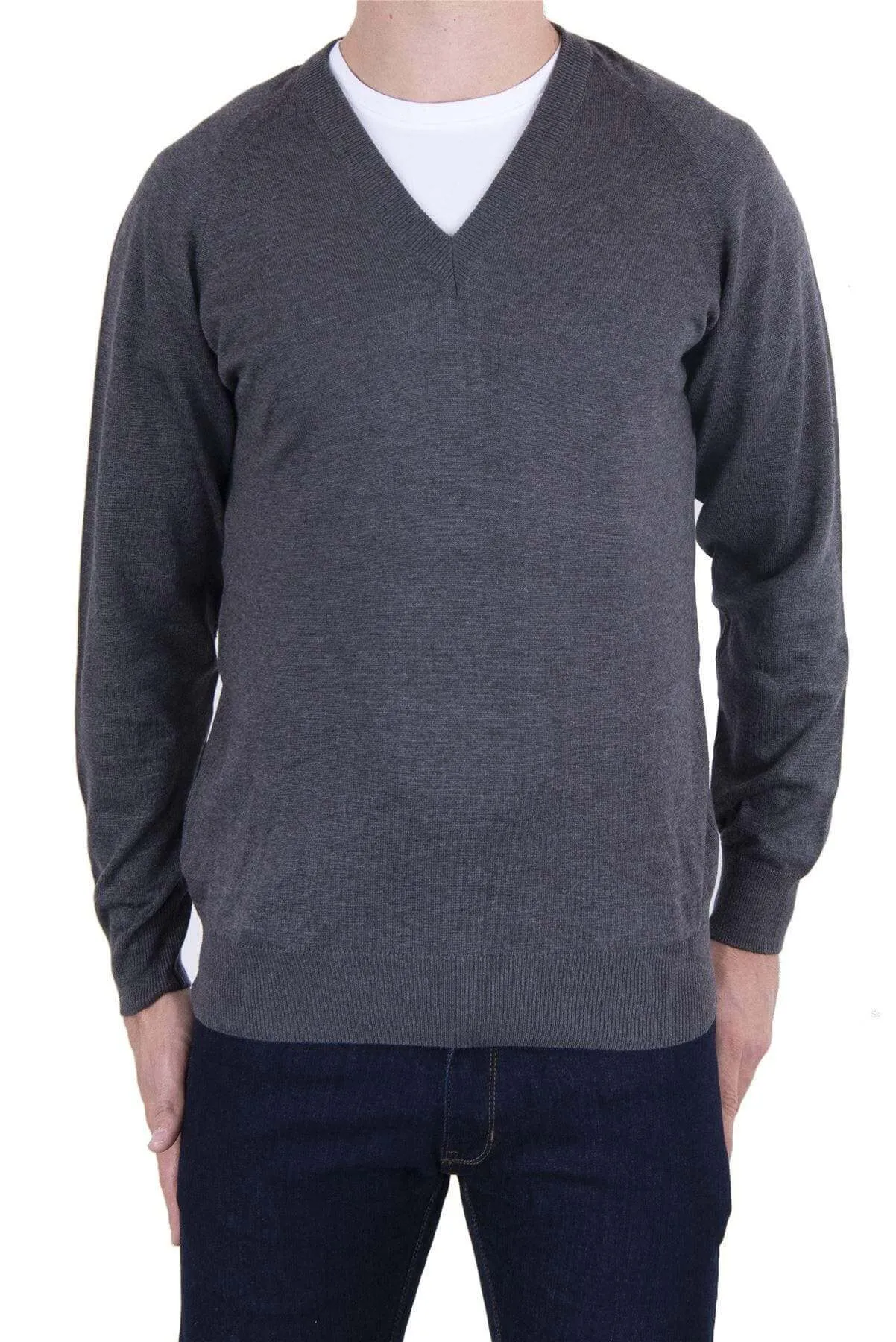 Balmoral Men V-Neck Raglan Soft Touch Jumper