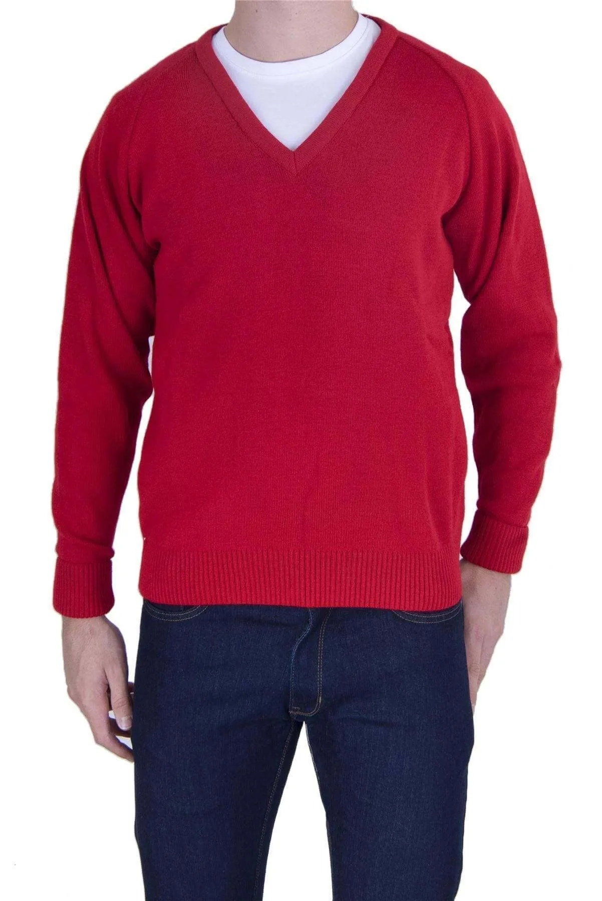 Balmoral Men V-Neck Raglan Soft Touch Jumper