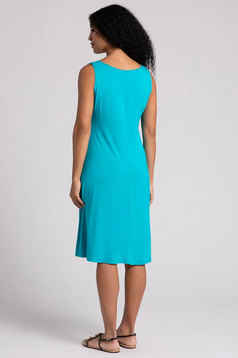 Bamboo Tank Dress Short | Turquoise