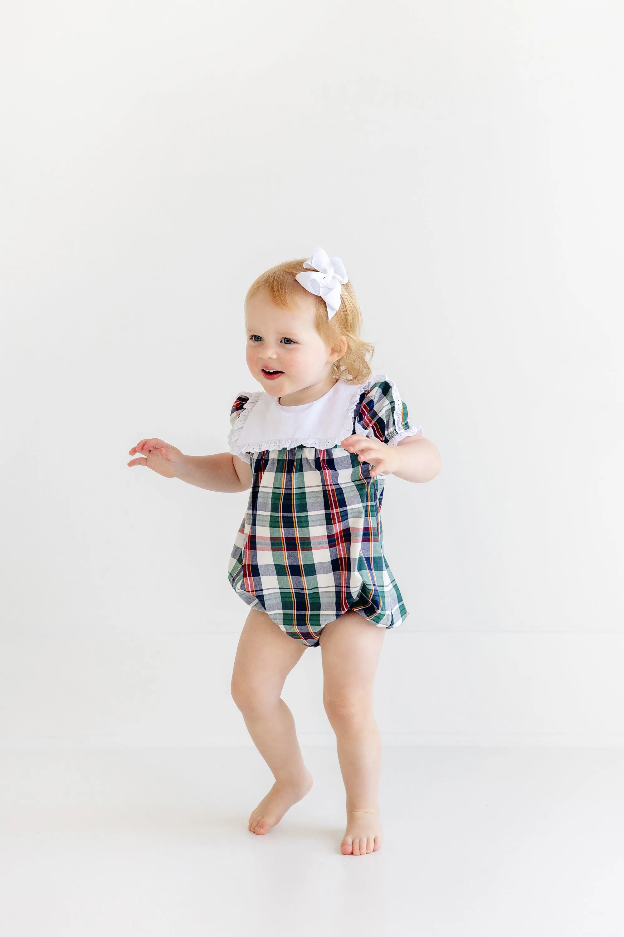 Optimized Product Title: Bea Louise Bubble Dress in Field Park Plaid with Worth Avenue White