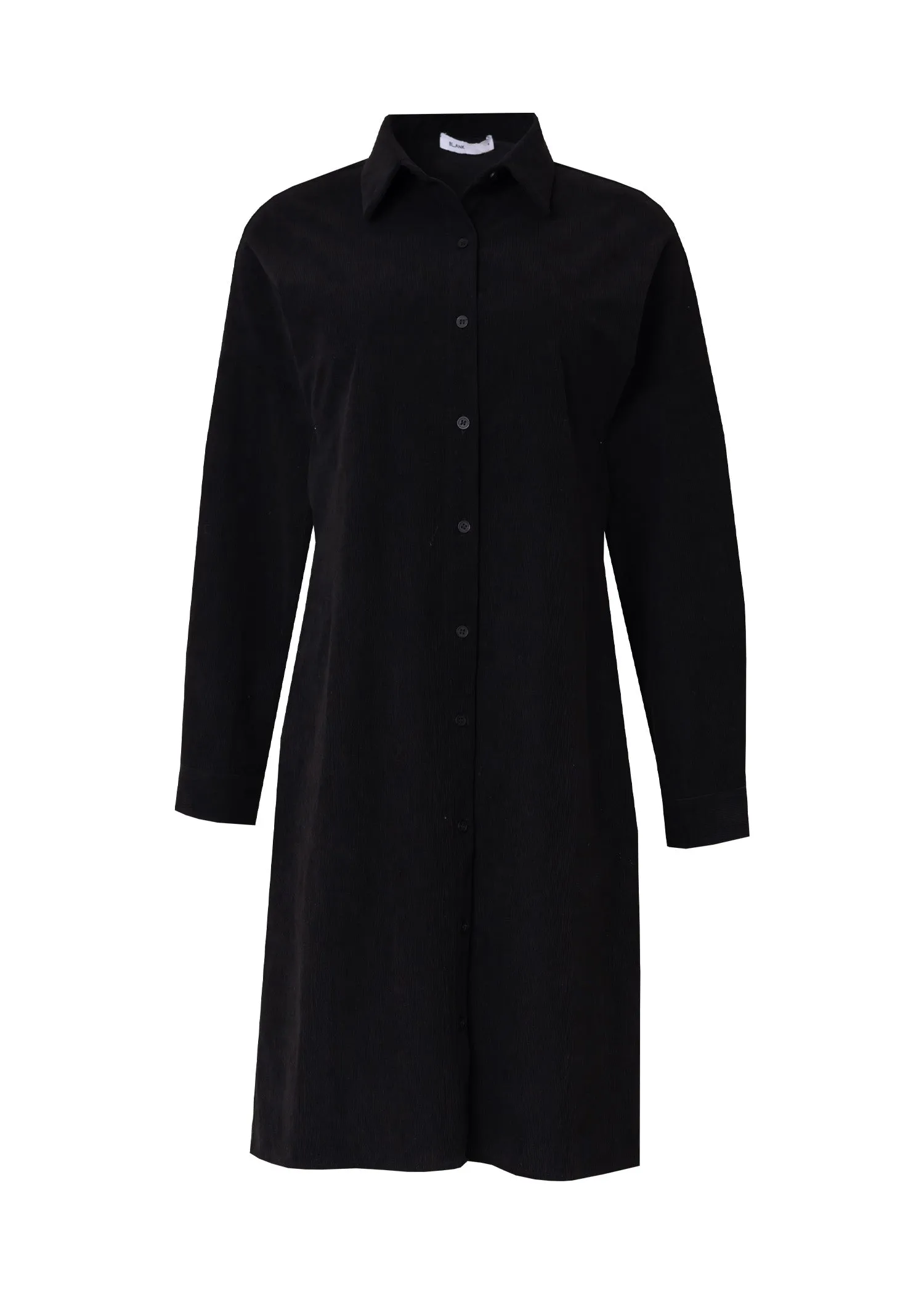 Black Corduroy Shirt Dress