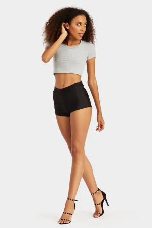 Black Disco High Waist Short