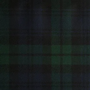 Black Watch Dark Caledonian Tartan Check 100% Wool