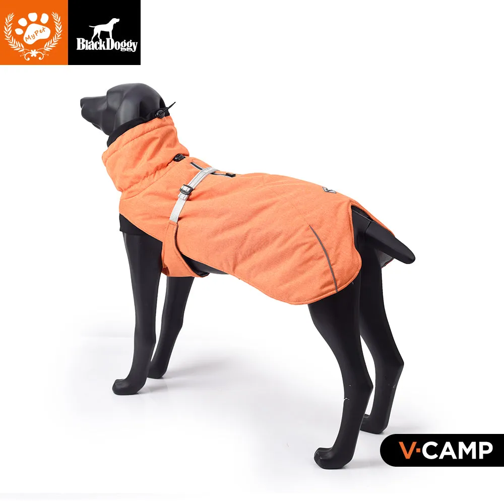 BlackDoggy New Arrival Keep Warm Winter Dog Jacket Orange Stock VC19-JK010