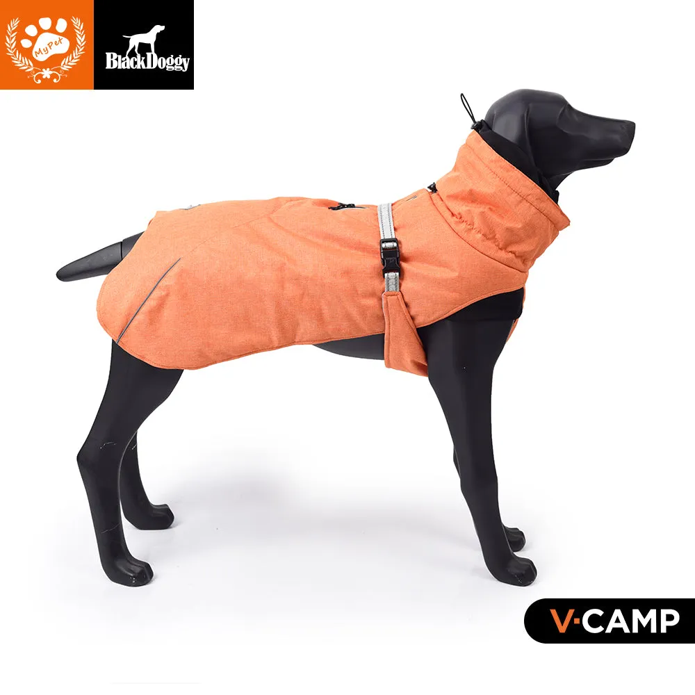 BlackDoggy New Arrival Keep Warm Winter Dog Jacket Orange Stock VC19-JK010