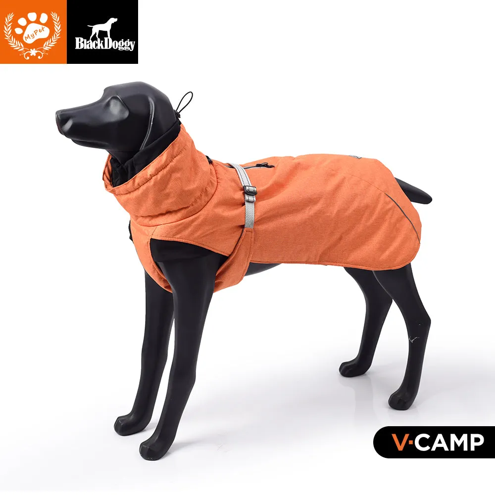 BlackDoggy New Arrival Keep Warm Winter Dog Jacket Orange Stock VC19-JK010