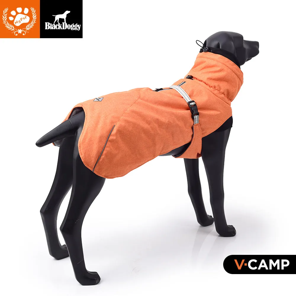 BlackDoggy New Arrival Keep Warm Winter Dog Jacket Orange Stock VC19-JK010