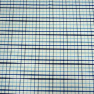 Blue Sky Plaid Italian Cotton Shirt Fabric