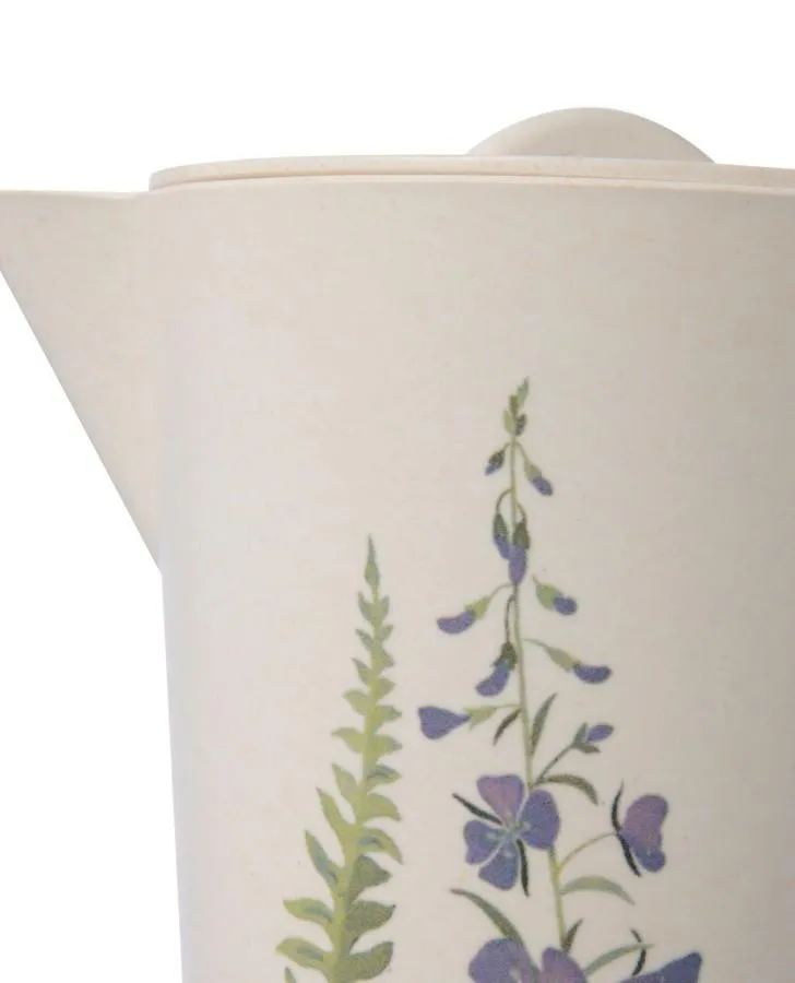 Botanical Floral Bamboo Fiber Pitcher