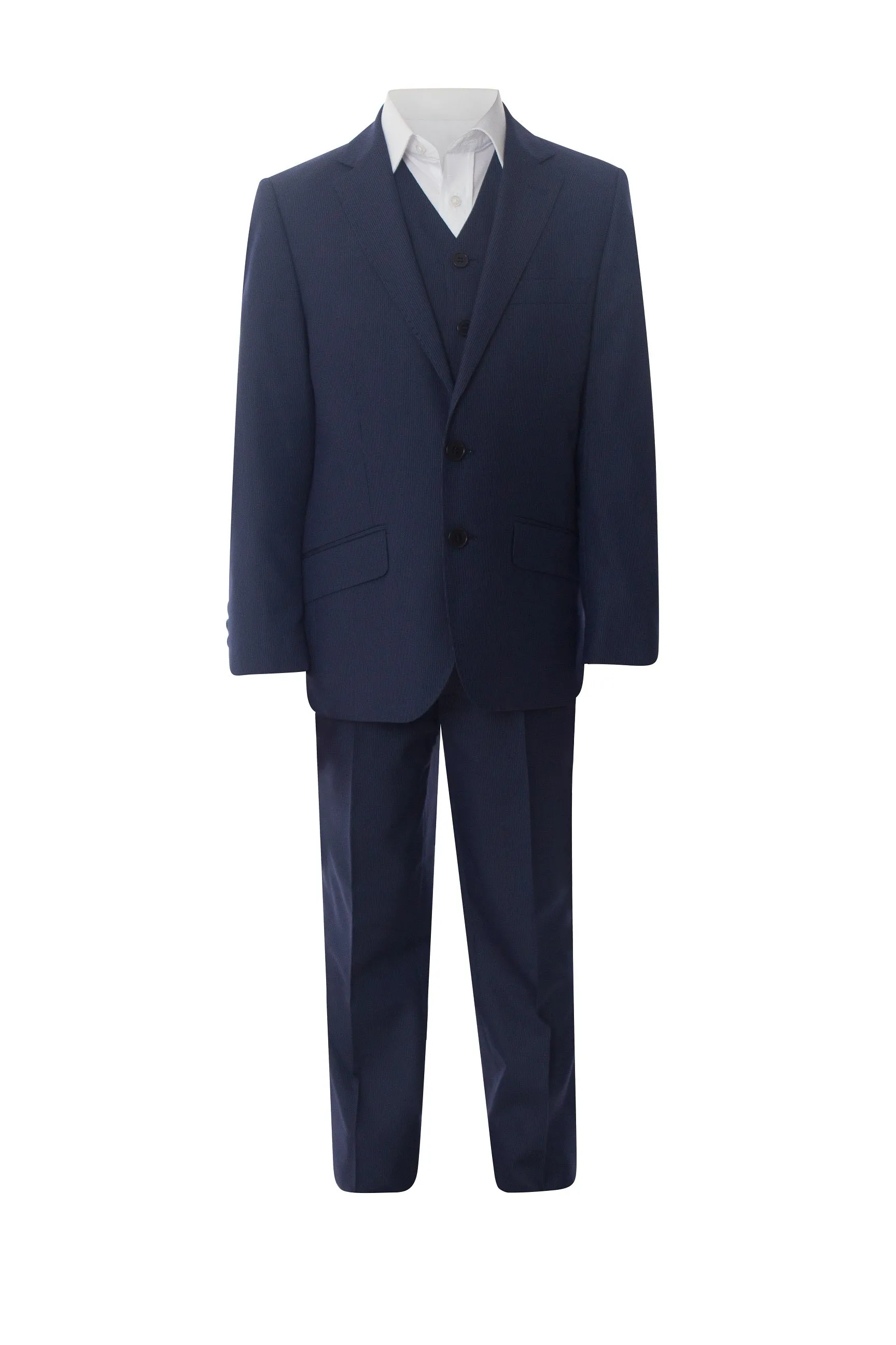 Boys Striped Blue Suit