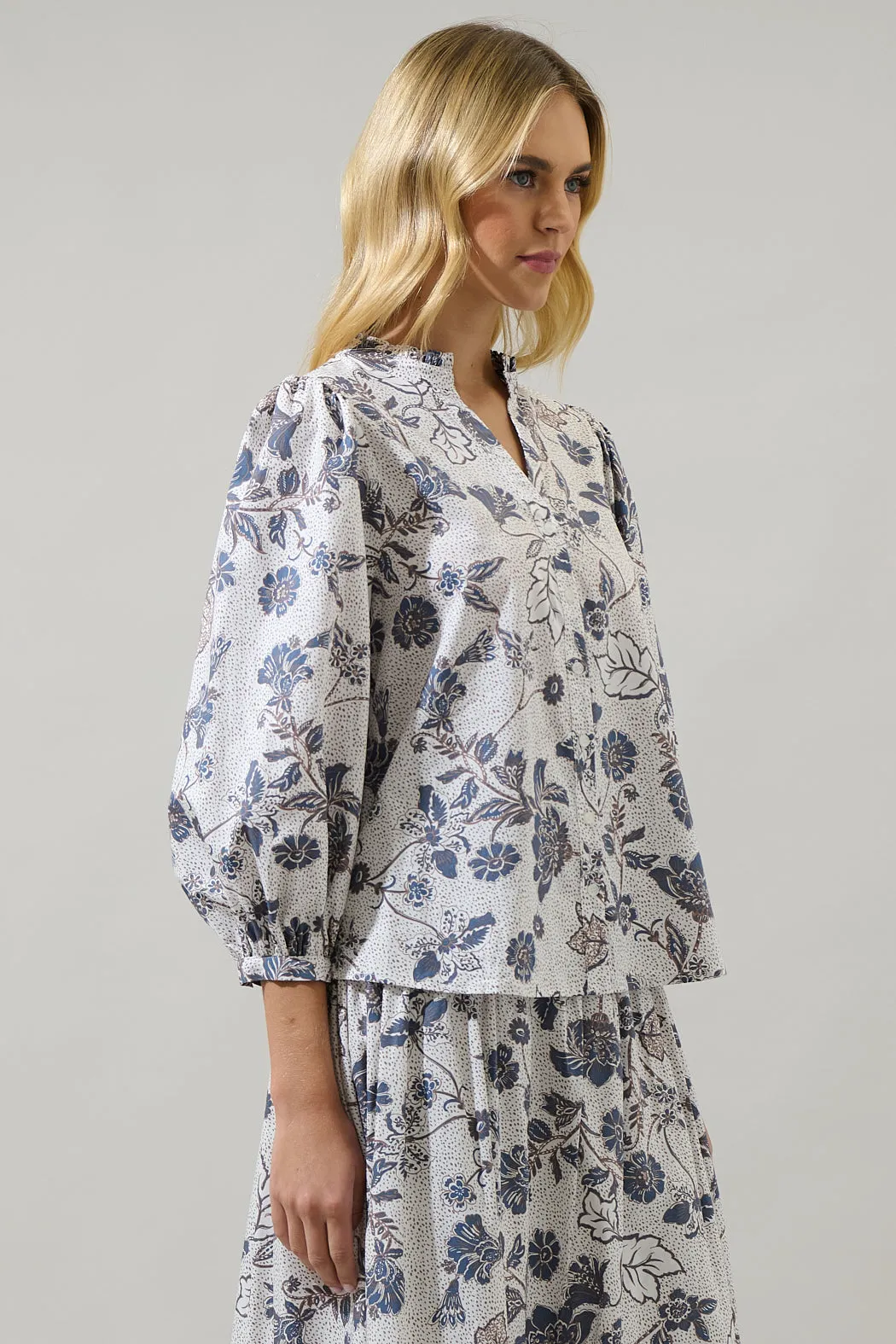 Bryony Floral Ima Button Up Top