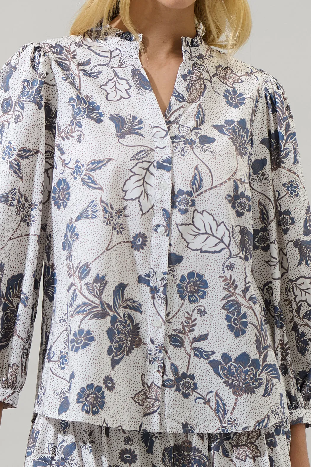 Bryony Floral Ima Button Up Top