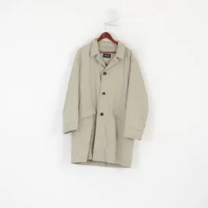 Bugatti Men 40 50 M Coat Beige Vintage 2in1 Removable Lining Classic Overcoat