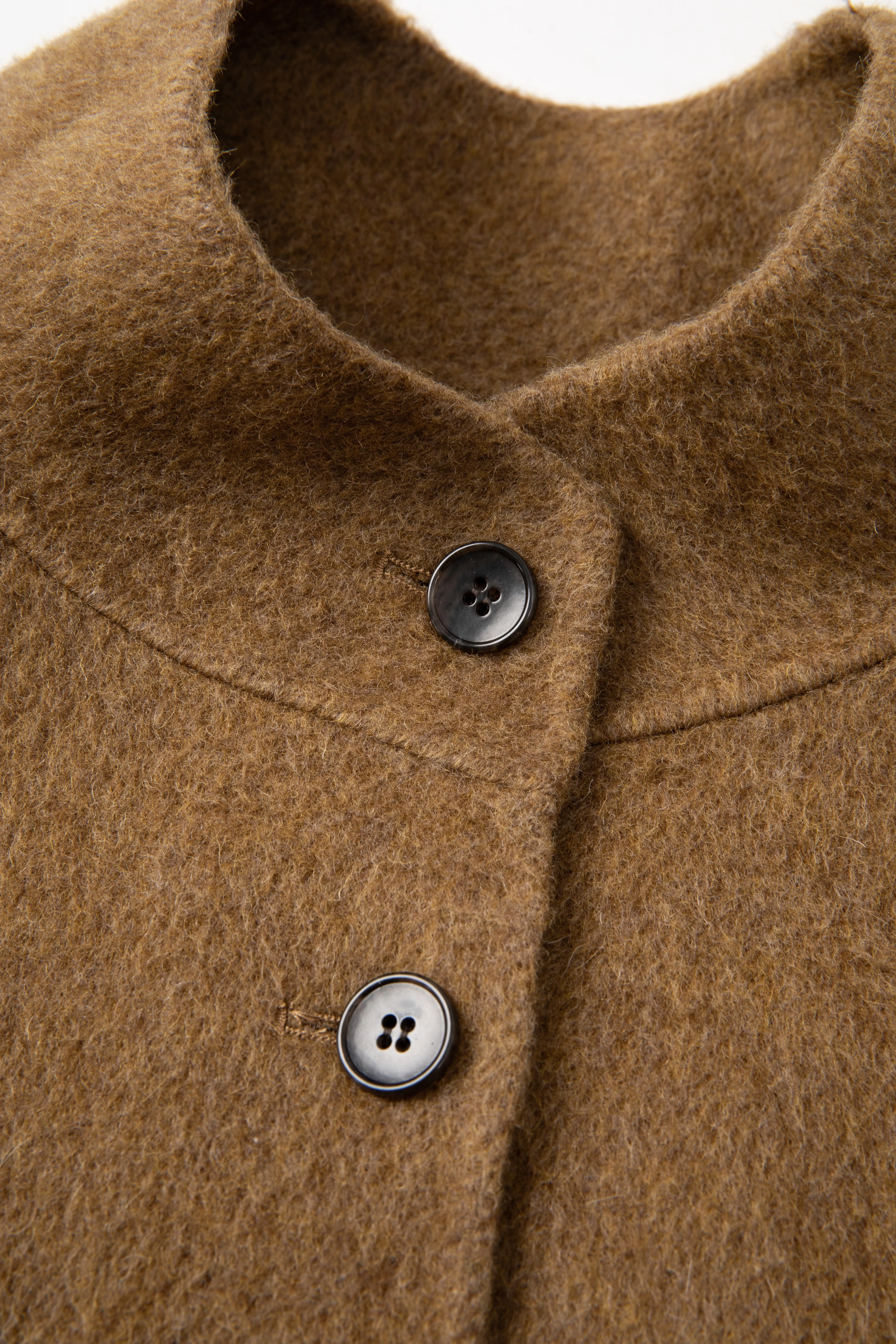 Button Woolen Coat