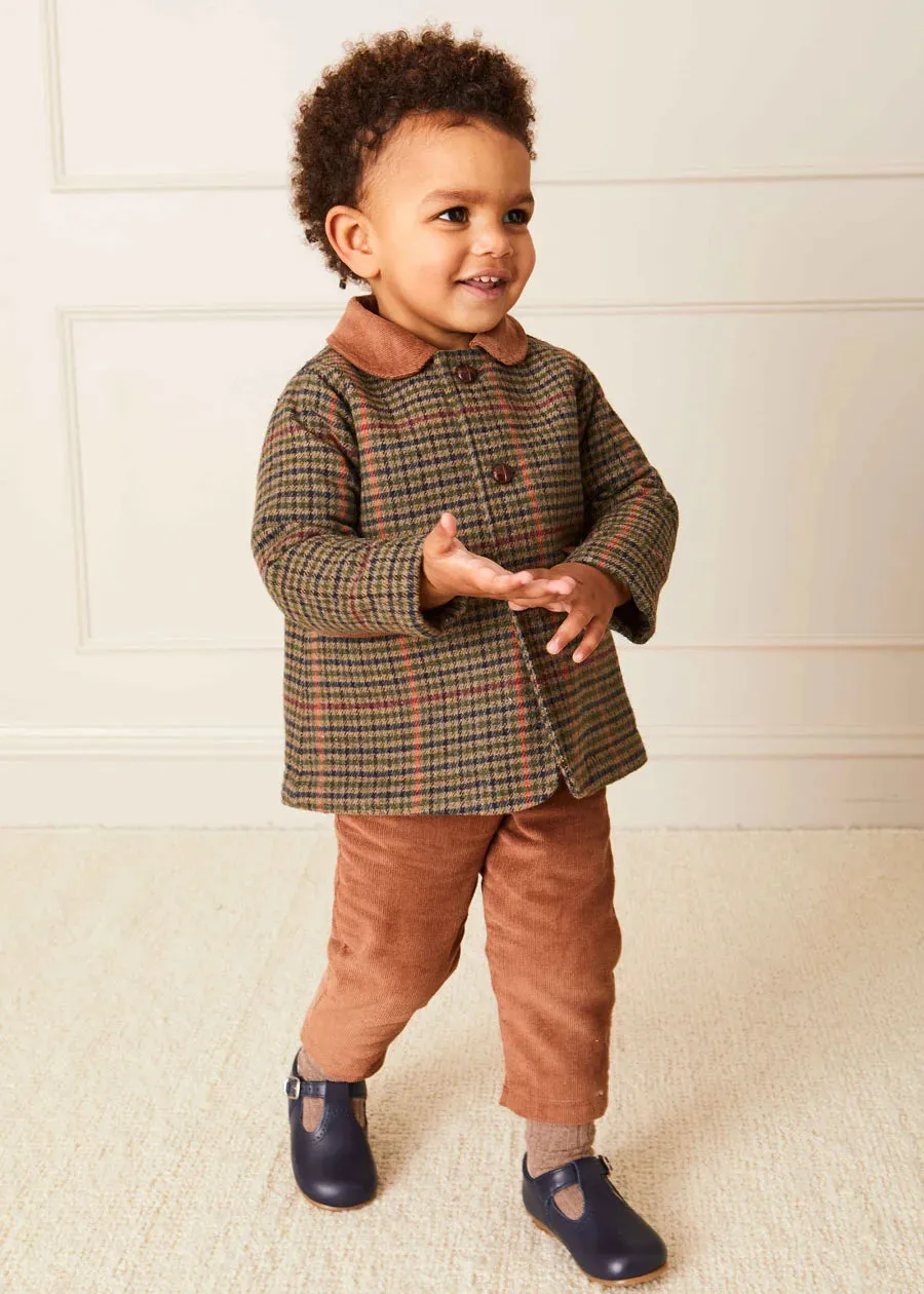 Cambridge Check Coat in Brown (18mths-3yrs)