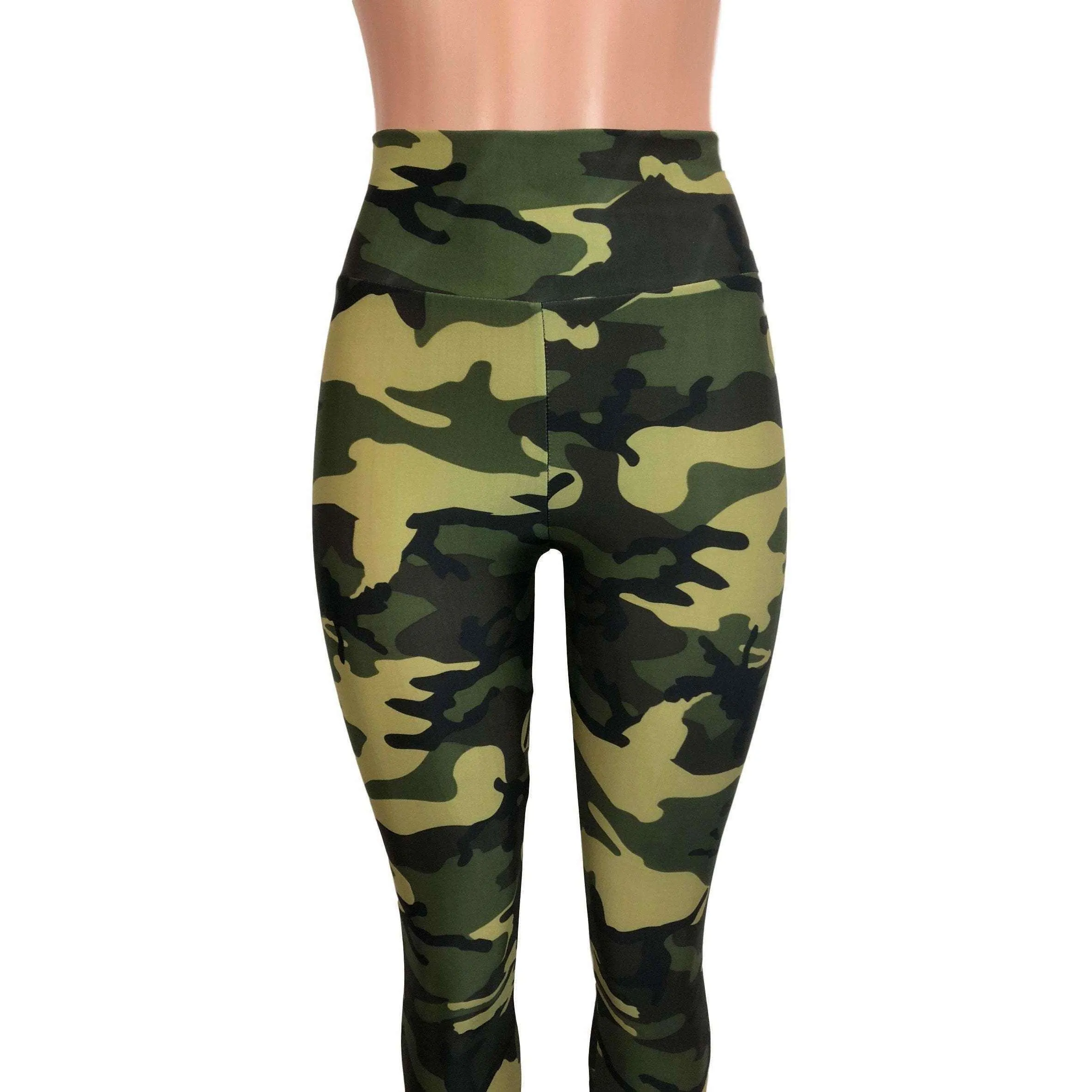 Camo or Camouflage High Waisted Leggings Pants