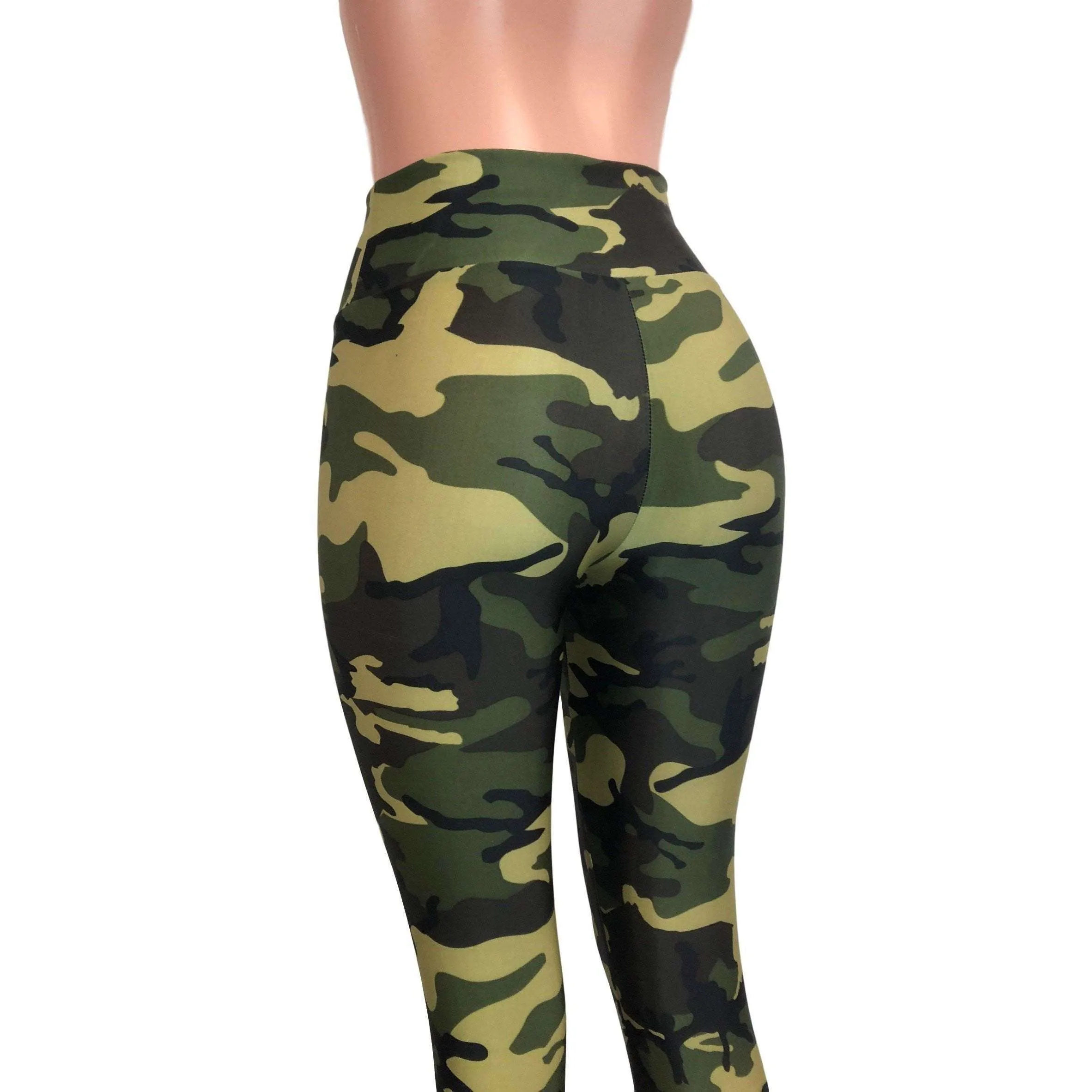 Camo or Camouflage High Waisted Leggings Pants